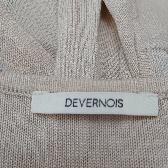 Devernois Paris Sweater Cardigan Waterfall Tan Viscose Womens Medium Large - Picture 5 of 12